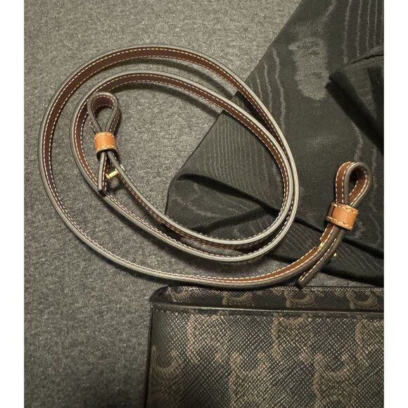 Celine Womens Mini Vertical Cabas Bag With Triomphe Canvas & Calfskin Handles - Picture 7 of 13